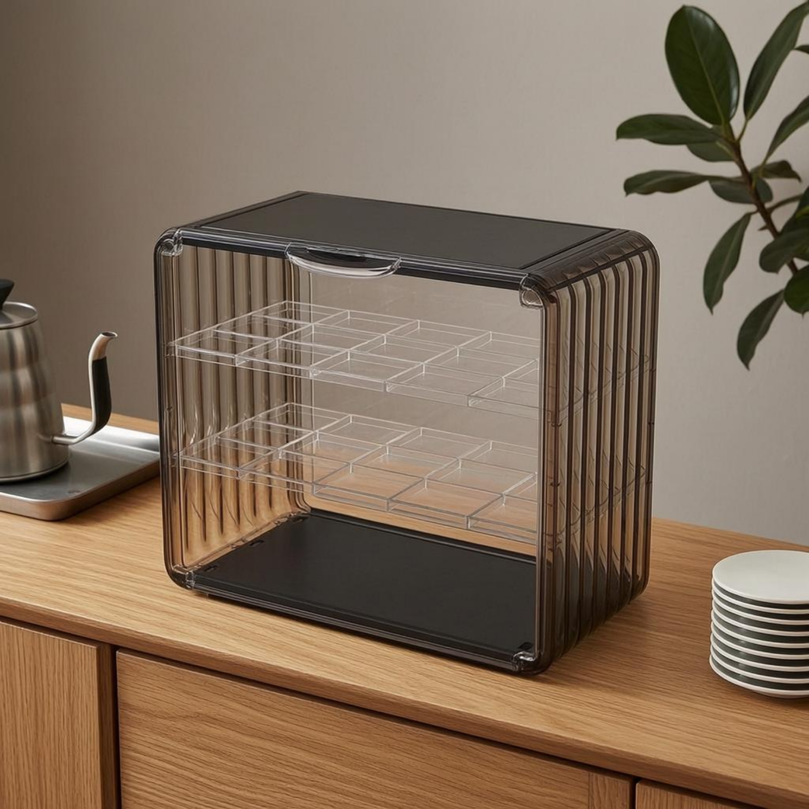 Acrylic Cup Storage Rack Trans - Display Case Acrylic incelemesi ve fiyatı