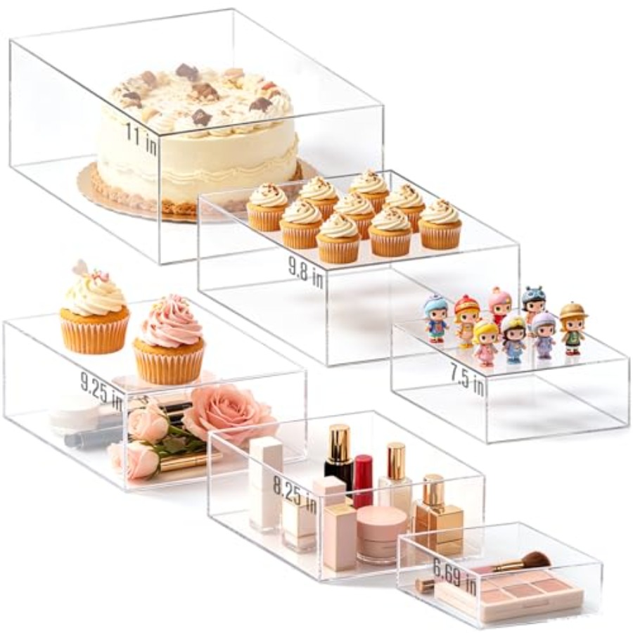 6Pcs Clear Acrylic Risers Disp - Display Risers Set incelemesi ve fiyatı
