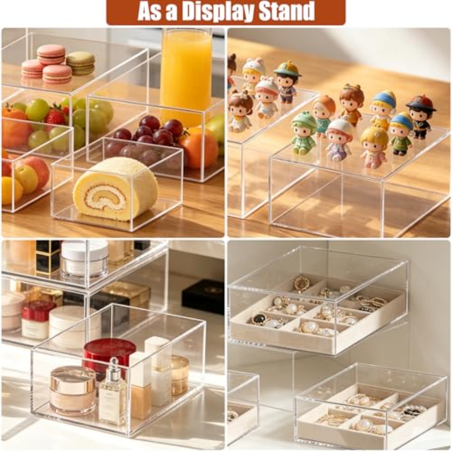 6Pcs Clear Acrylic Risers Disp - Display Risers Set incelemesi ve fiyatı