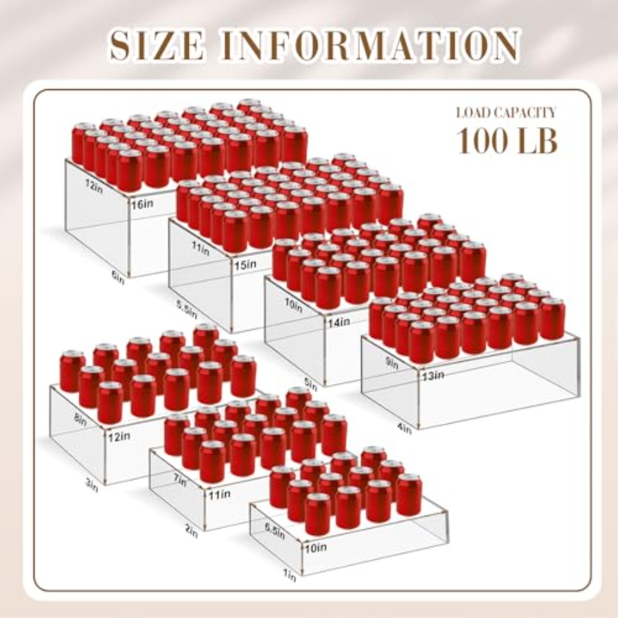 7 Pcs Extra Large Buffet Riser - Display Risers Set incelemesi ve fiyatı