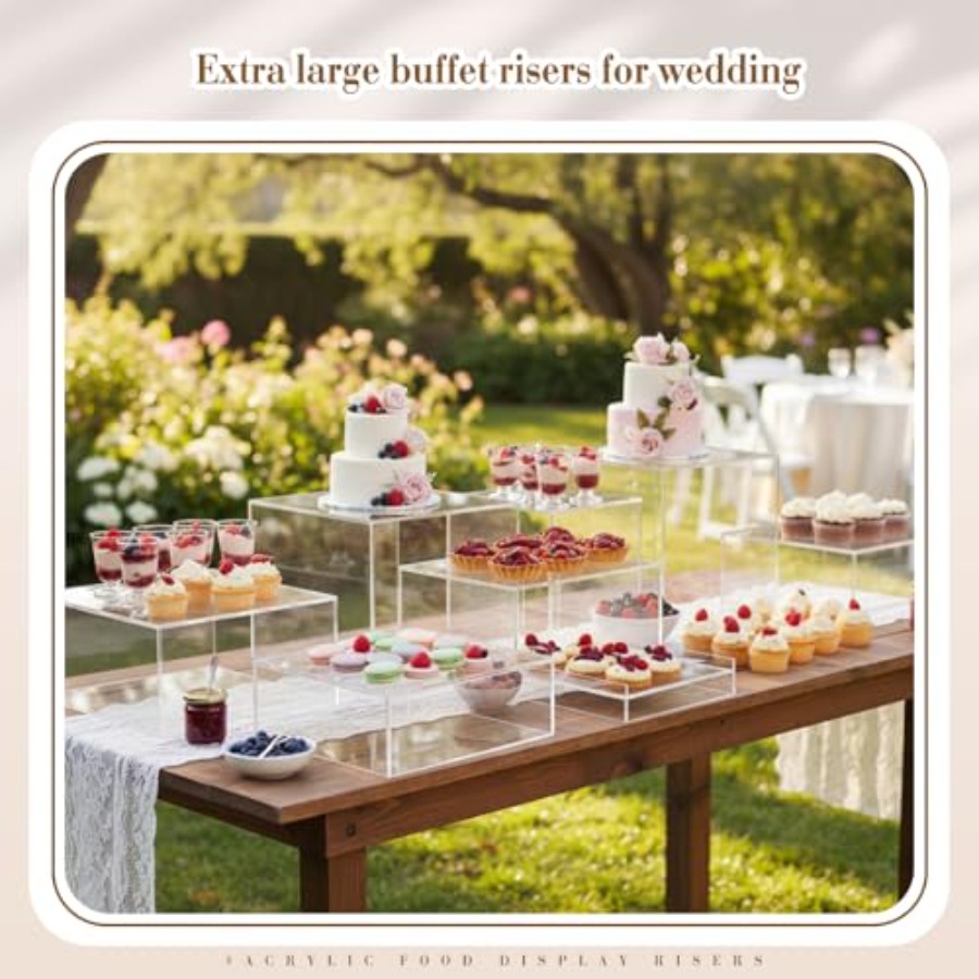 7 Pcs Extra Large Buffet Riser - Display Risers Set incelemesi ve fiyatı
