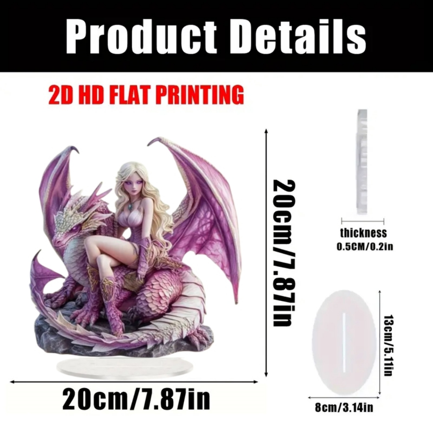 Fairy Statue,2D Flat Acrylic P - Display Case Acrylic incelemesi ve fiyatı