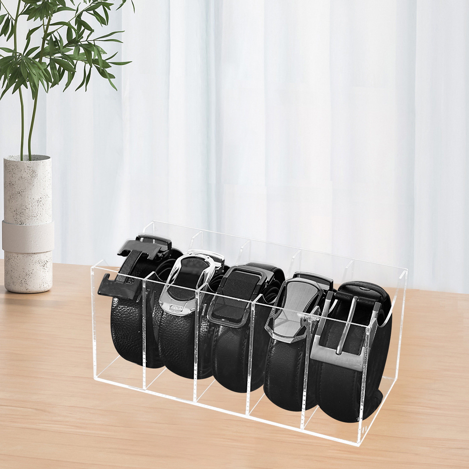 5-Compartment Acrylic Belt Org - Display Case Acrylic incelemesi ve fiyatı