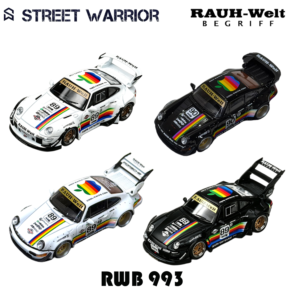 SW In Stock 1:64 RWB 993 Black - Die Cast Car 1 64 incelemesi ve fiyatı
